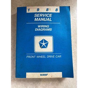 Chrysler Motors 1988 Service Manual Wiring Diagrams Wheel Drive Car